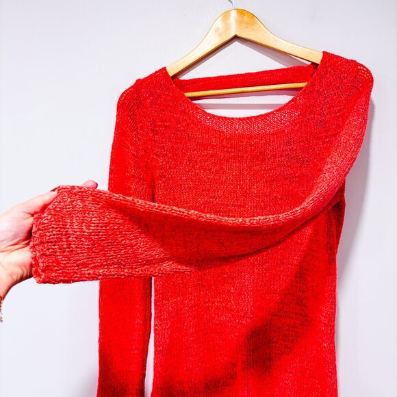 EXGIRLFRIEND Coral open-knit sweater | Lightweight long sleeve pullover | Small* - Picture 7 of 8